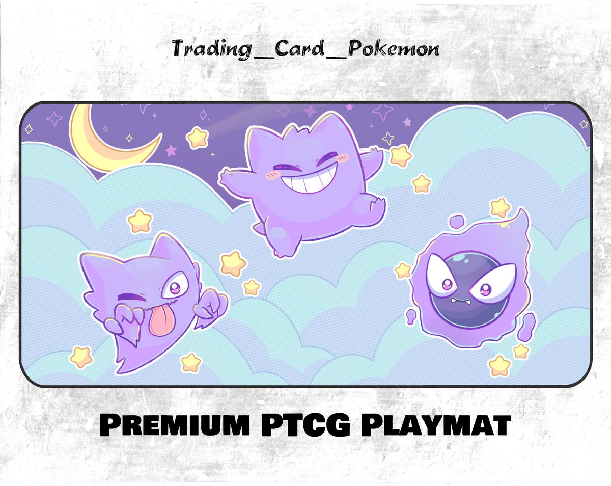 Pokemon TCG Gasly-Haunter-Gengar Playmat/Mousepad for TCG/PTCG Choose Size #116