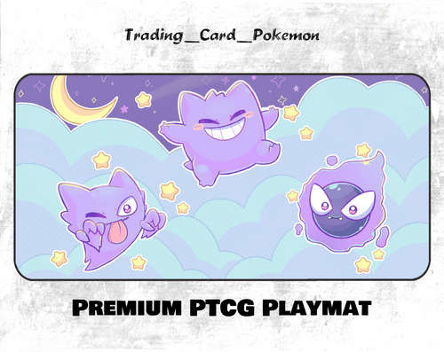 Pokemon TCG Gasly-Haunter-Gengar Playmat/Mousepad for TCG/PTCG Choose Size #116