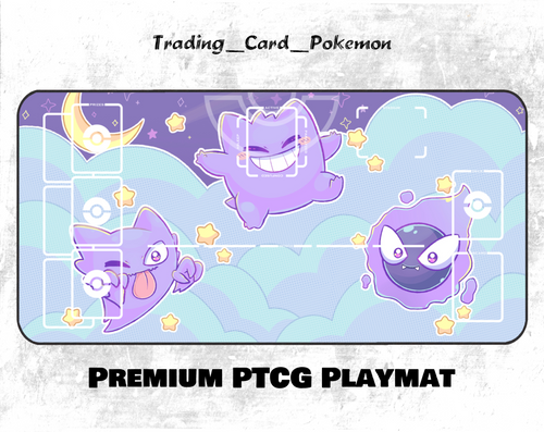 Pokemon TCG Gasly-Haunter-Gengar Playmat/Mousepad for TCG/PTCG Choose Size #116
