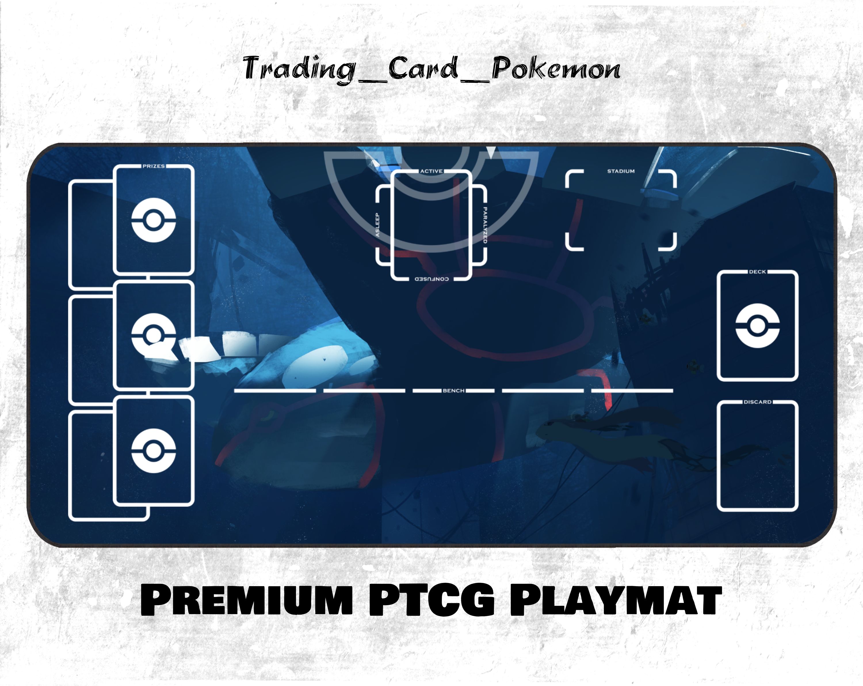 Pokemon TCG Kyogre Pokemon Playmat/Mousepad for TCG/PTCG Choose Size #118