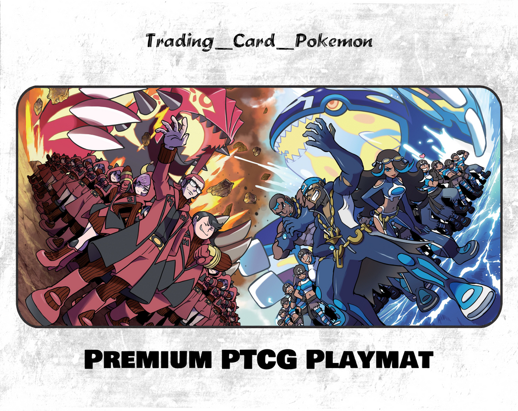 Pokemon TCG Team Magma & Team Aqua Playmat/Mousepad for TCG/PTCG Pick Size #137